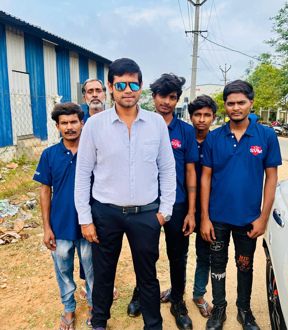 SV Manpower Solutions deployed staff with their supervisor at a client site.
